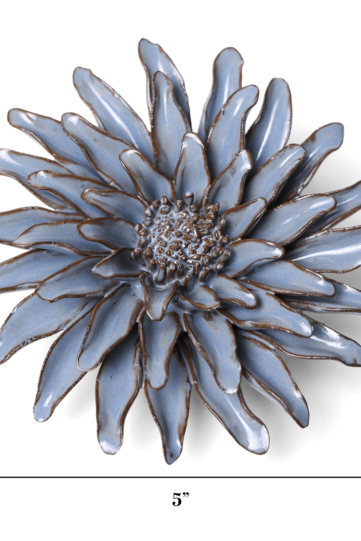 Japan Ceramic Flower Wall Art Grey Gerbera Daisy - Chive Ceramics Studio - Ceramic Flowers - Chive US