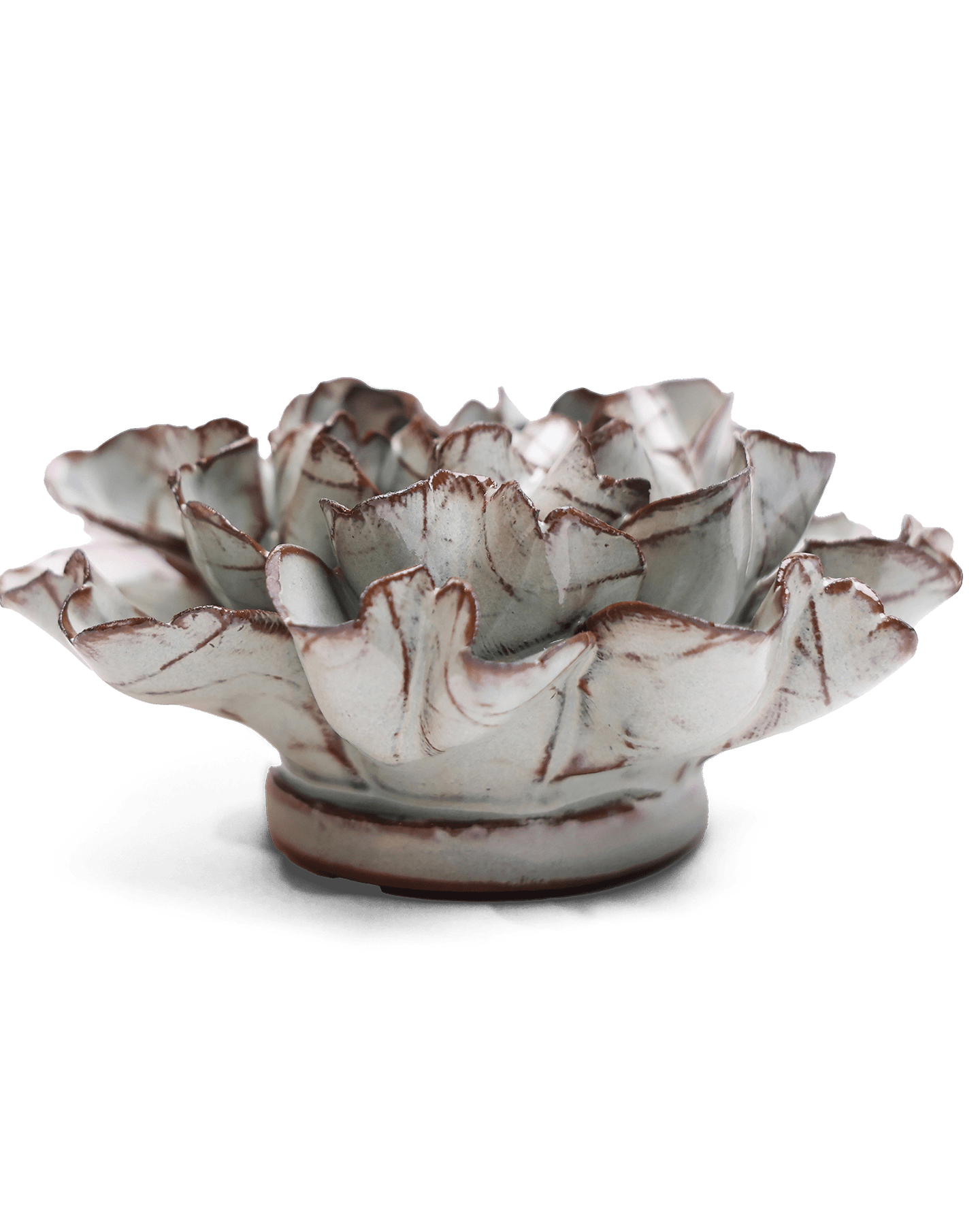 Japan Ceramic Flower Wall Art Chocolate Mint Hibiscus - Chive Ceramics Studio - Ceramic Flowers - Chive US