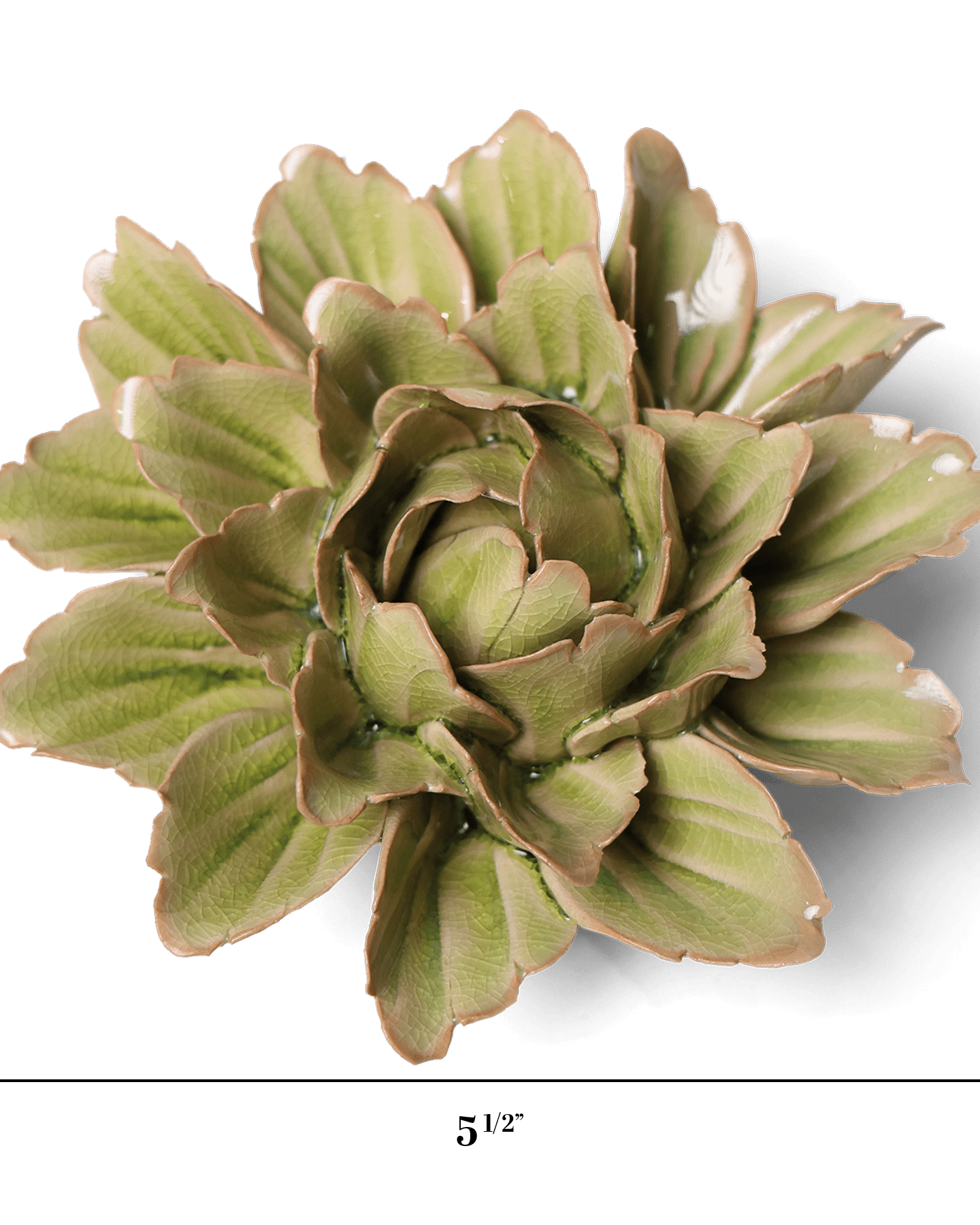 Peridot Sorbet Peony ceramic wall flower — Japan collection — designed in Toronto by Chive Studio