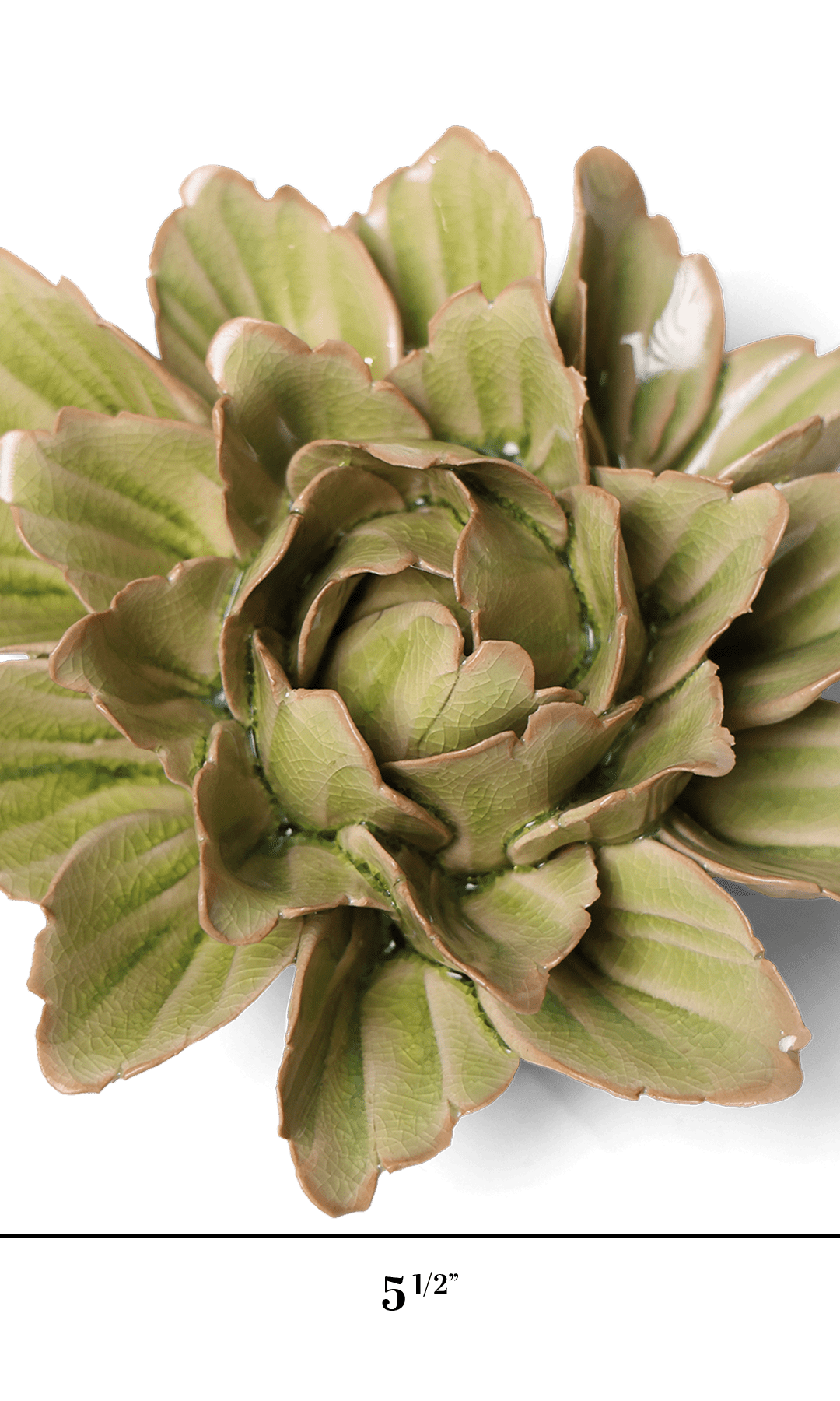 Peridot Sorbet Peony ceramic wall flower — Japan collection — designed in Toronto by Chive Studio
