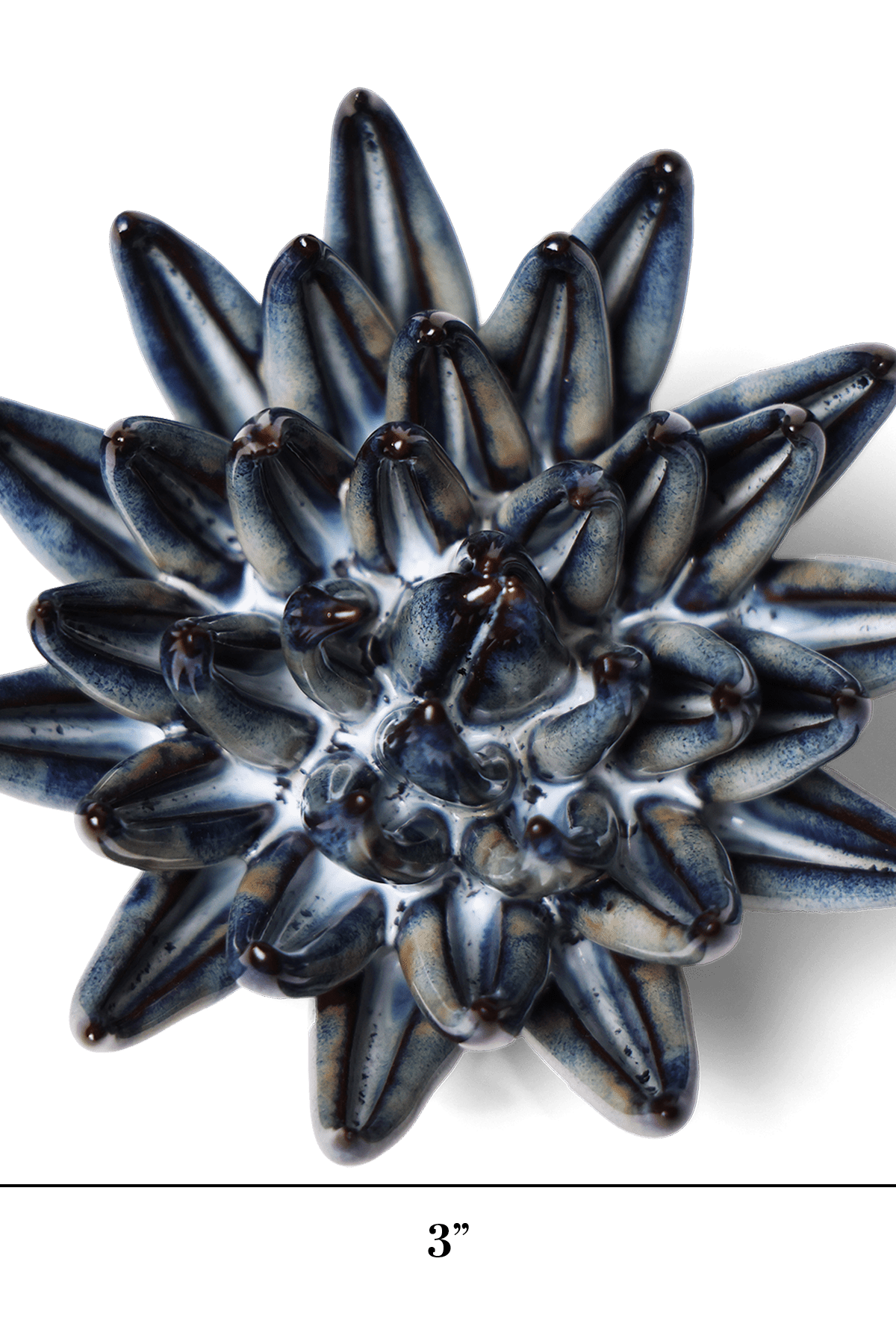 Japan Ceramic Flower Wall Art Black Cactus Flower - Chive Ceramics Studio - Ceramic Flowers - Chive US