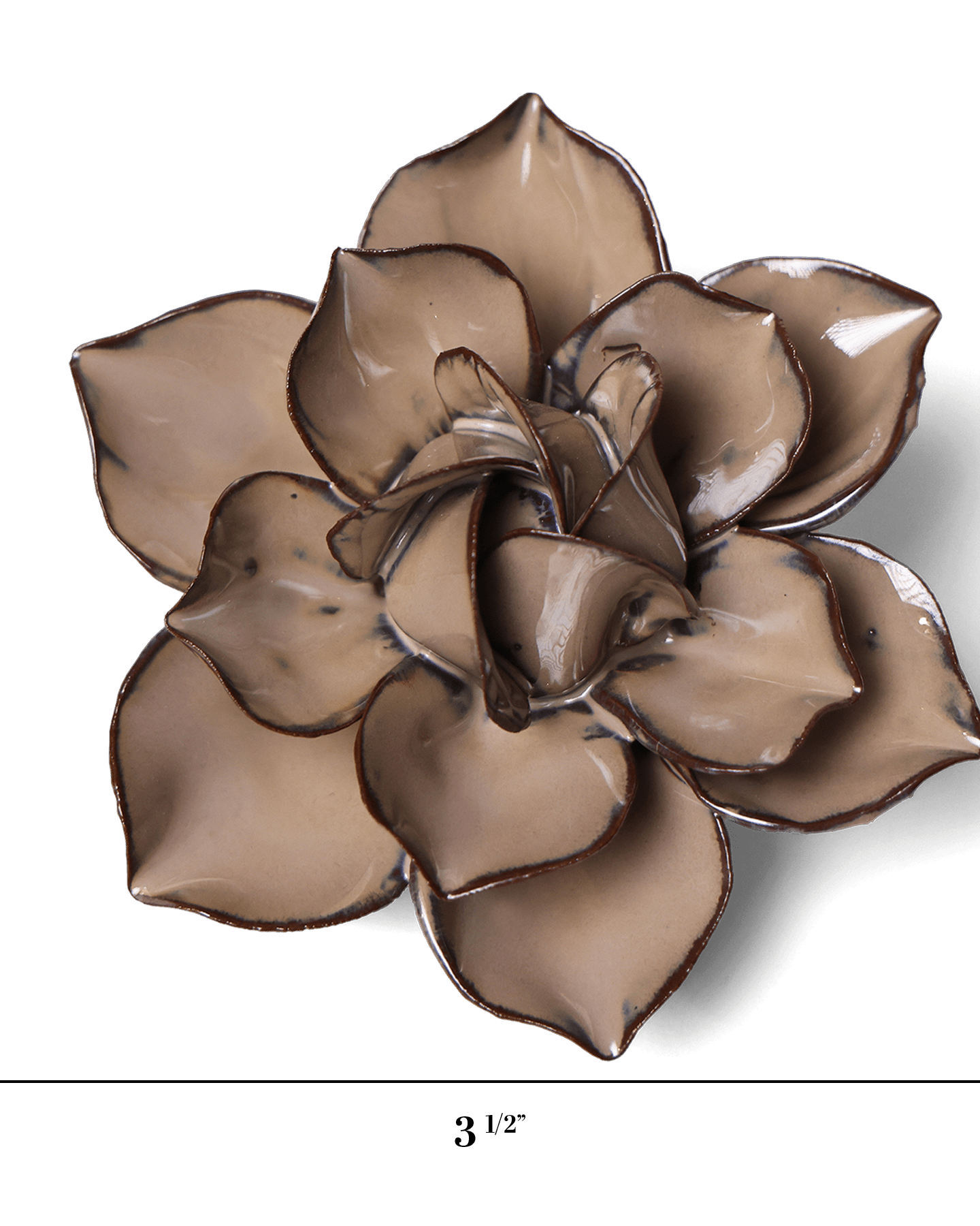 Japan Ceramic Flower Wall Art Brown Cactus Flower - Chive Ceramics Studio - Ceramic Flowers - Chive US