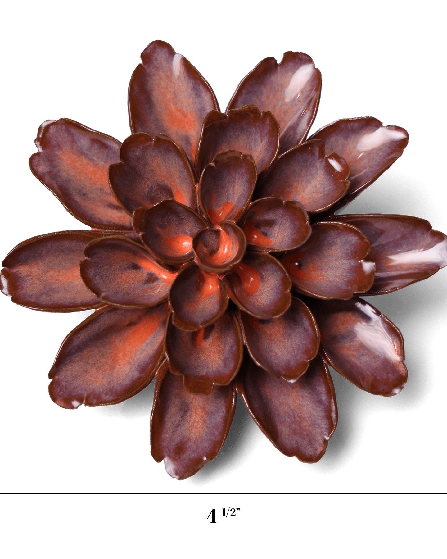 Japan Ceramic Flower Wall Art Rust Daisy - Chive Ceramics Studio - Ceramic Flowers - Chive US