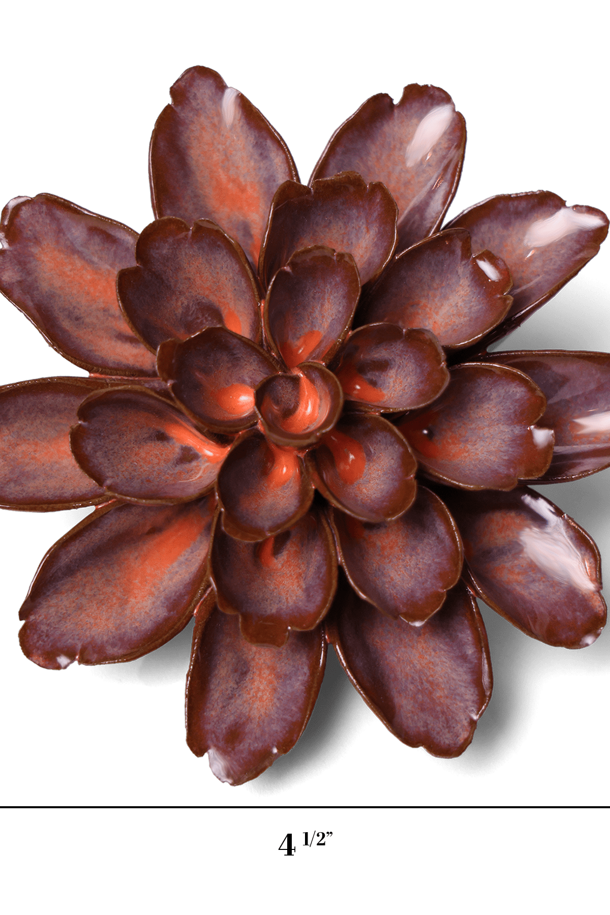 Japan Ceramic Flower Wall Art Rust Daisy - Chive Ceramics Studio - Ceramic Flowers - Chive US