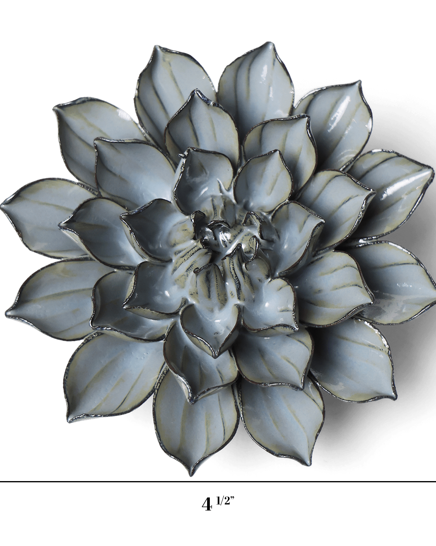 Japan Ceramic Flower Wall Art Aqua Black Daisy - Chive Ceramics Studio - Ceramic Flowers - Chive US