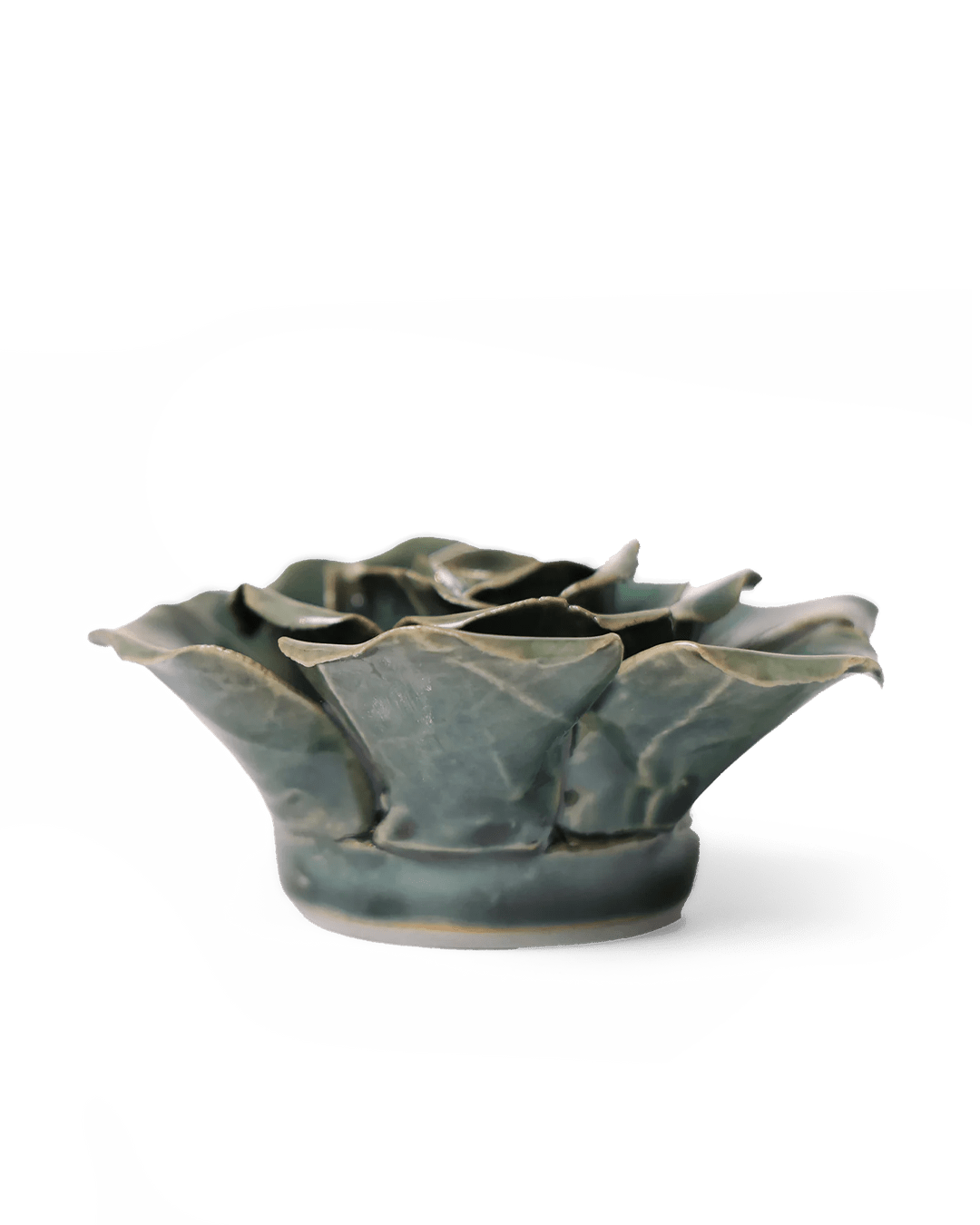 Ceramic Flower Rose Teal 9 - Chive Ceramics Studio - Ceramic Flowers - Chive Ceramics Studio