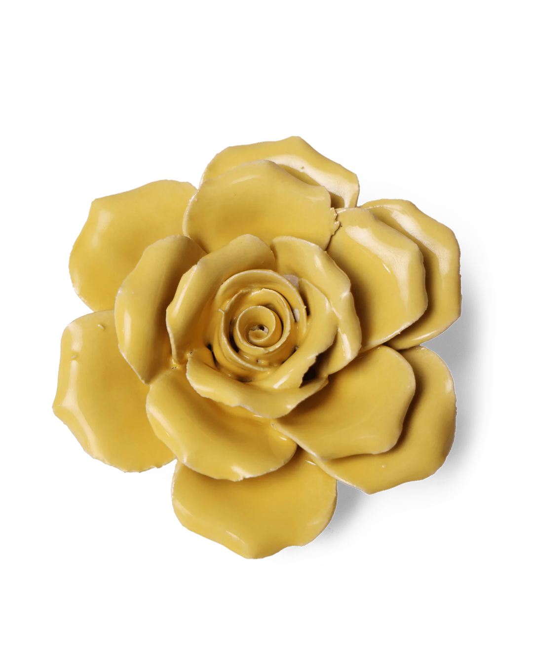 Ceramic Flower Rose Yellow 9 - Chive Ceramics Studio - Ceramic Flowers - Chive US