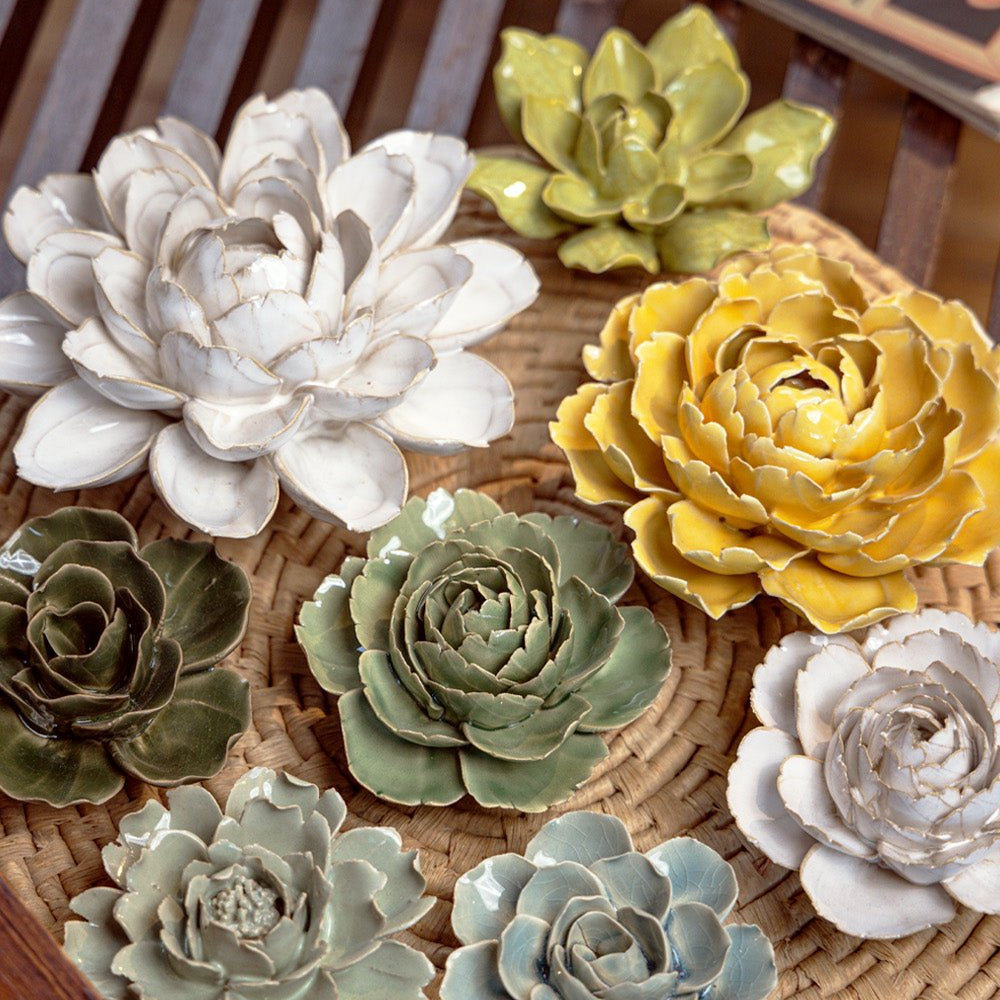 Hidcote Garden - 7 Piece Set - Chive Ceramics Studio - Ceramic Flower Sets - Chive Ceramics Studio