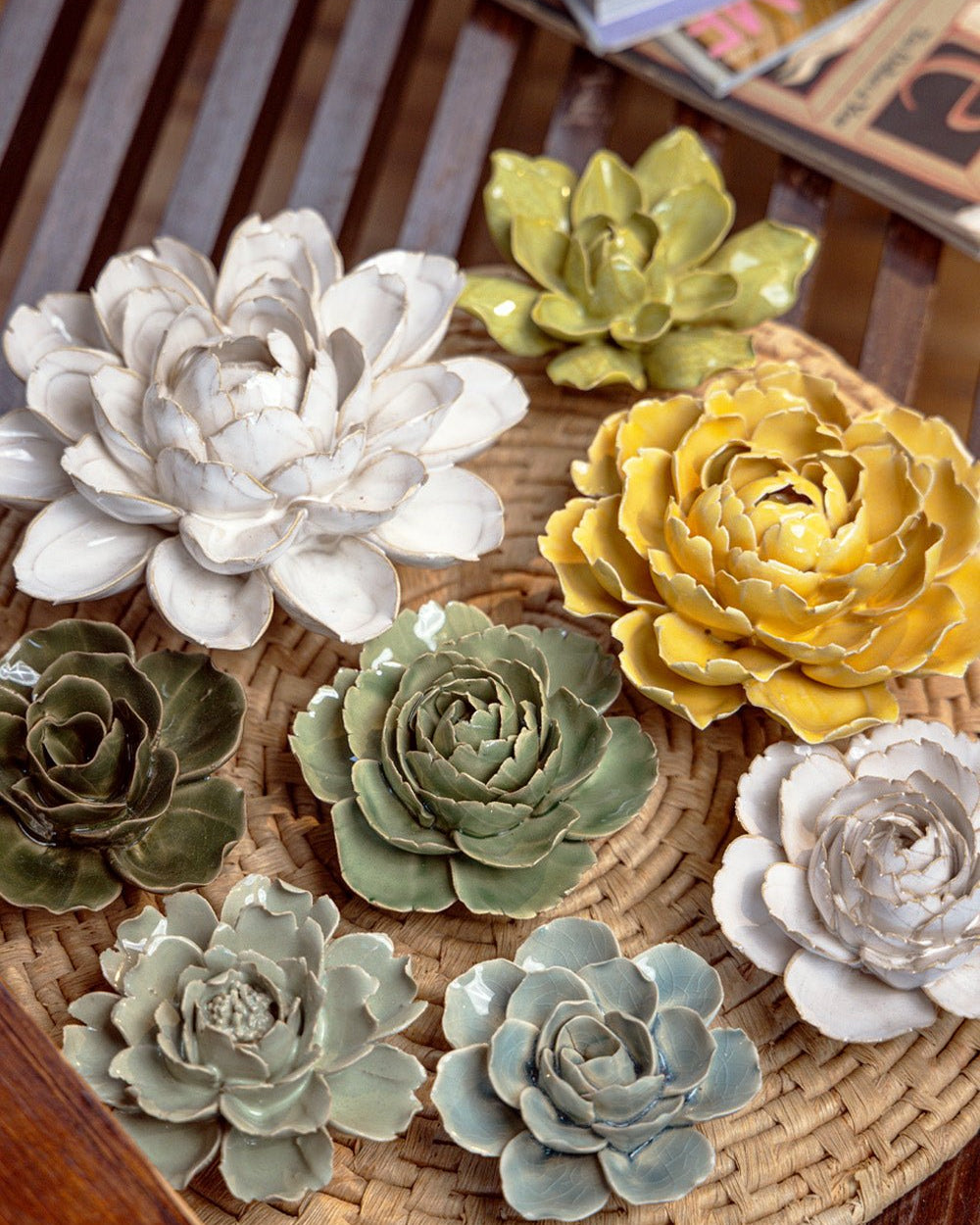 Hidcote Garden - 7 Piece Set - Chive Ceramics Studio - Ceramic Flower Sets - Chive Ceramics Studio