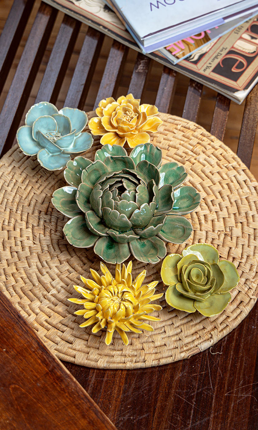 Sissinghurst Garden - 5 Piece Set - Chive Ceramics Studio - Ceramic Flower Sets - Chive Ceramics Studio