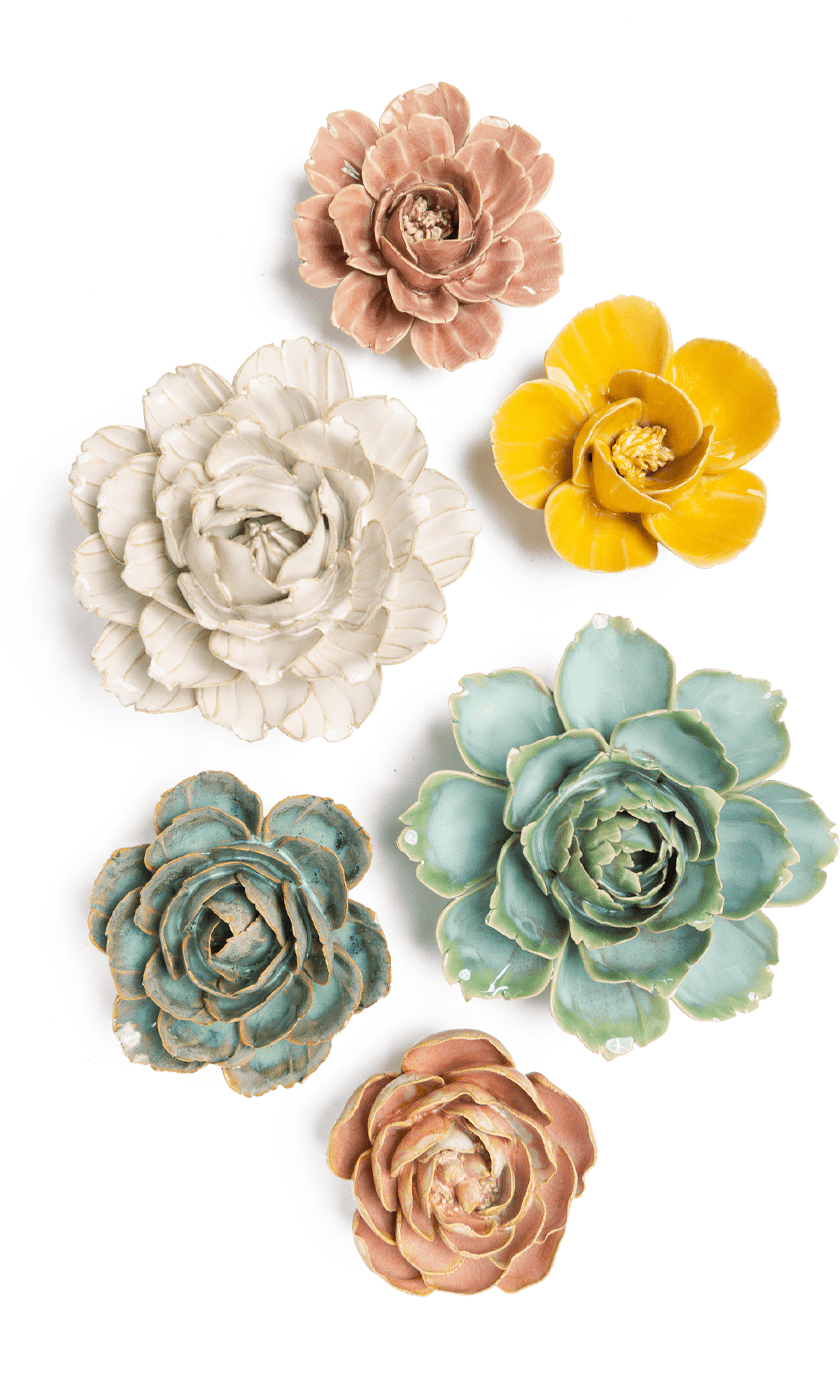 Colmar - 6 Piece Set - Chive Ceramics Studio - Ceramic Flower Sets - Chive Ceramics Studio