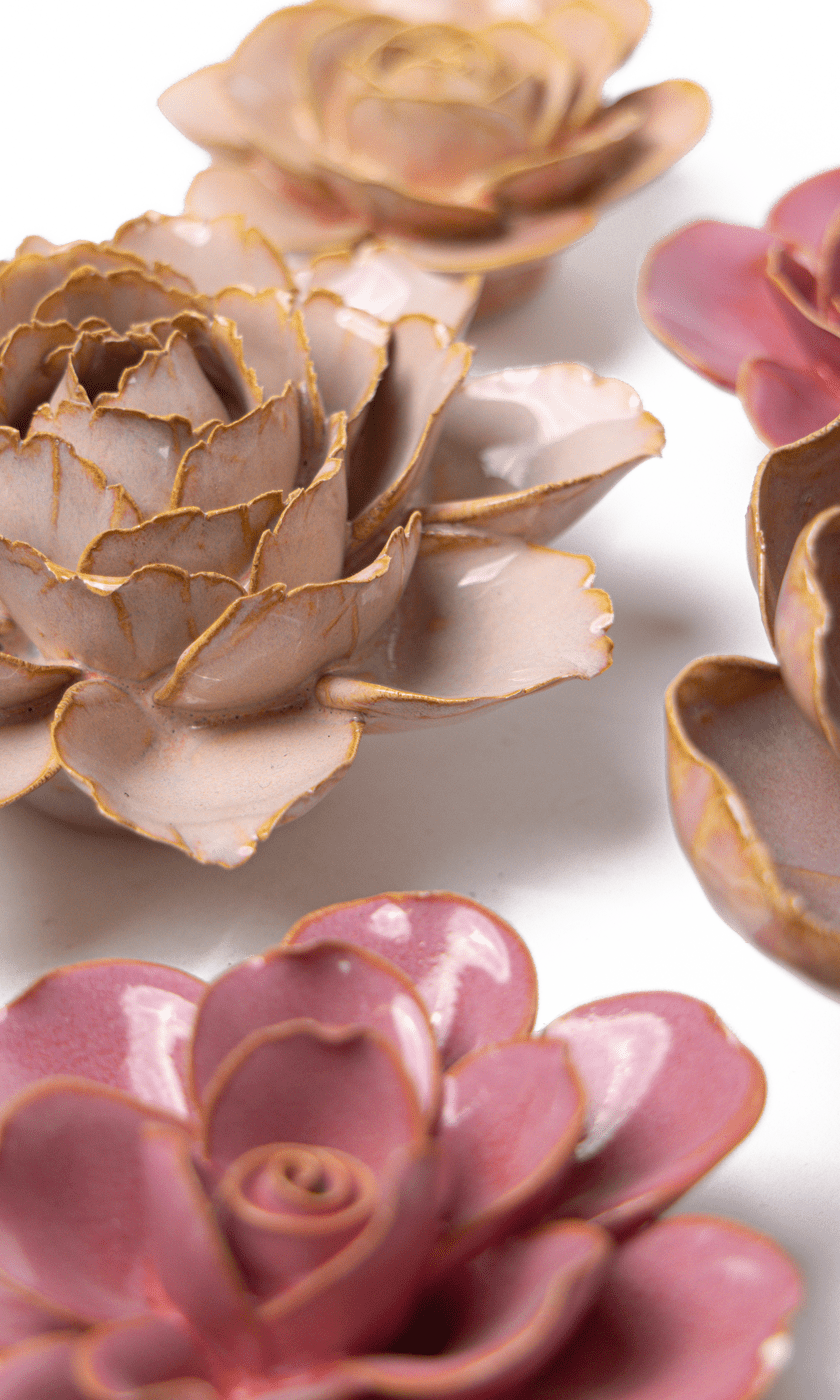 Gerberoy - 6 Piece Set - Chive Ceramics Studio - Ceramic Flower Sets - Chive Ceramics Studio