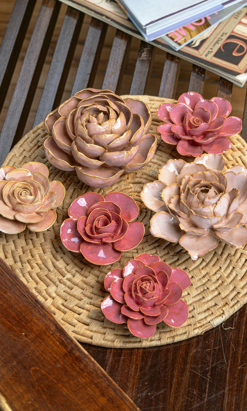 Gerberoy - 6 Piece Set - Chive Ceramics Studio - Ceramic Flower Sets - Chive Ceramics Studio