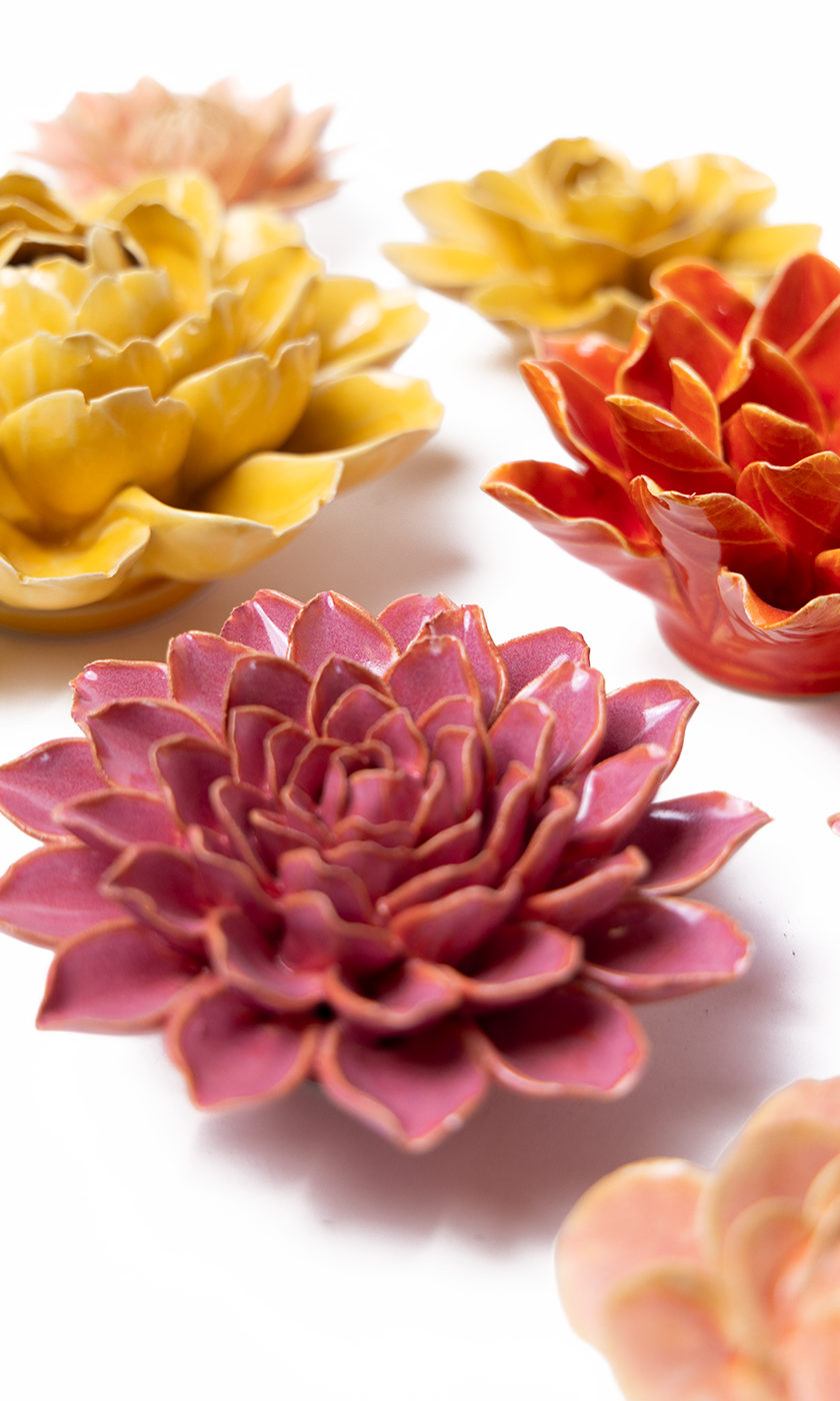 Monet's Garden - 7 Piece Set - Chive Ceramics Studio - Ceramic Flower Sets - Chive Ceramics Studio