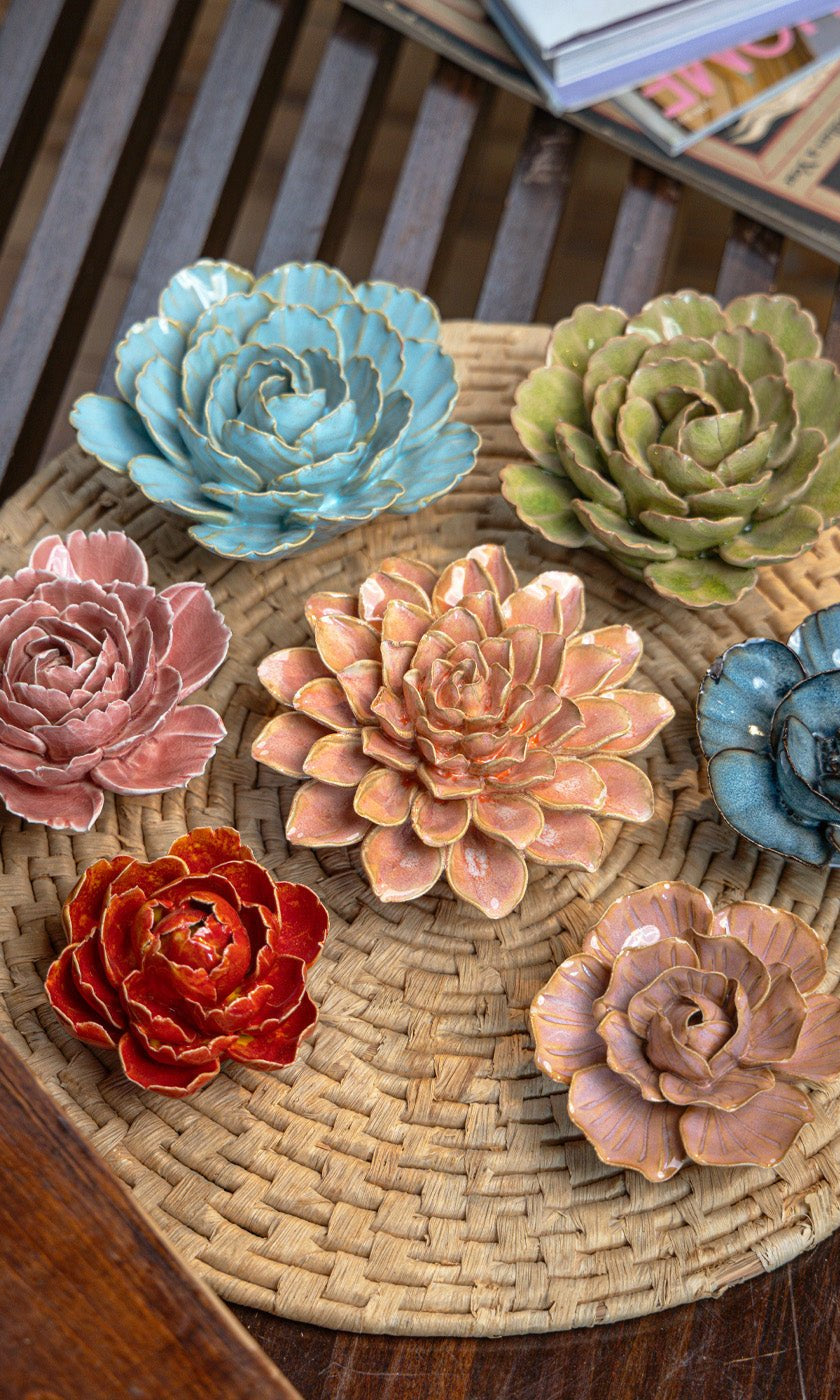Villandry Gardens - 7 Piece Set - Chive Ceramics Studio - Ceramic Flower Sets - Chive Ceramics Studio
