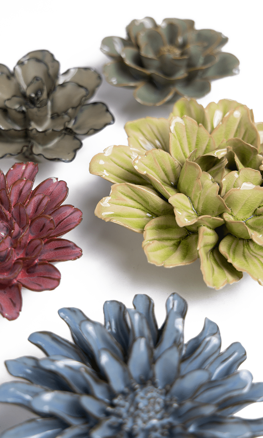 Ashikaga - 6 Piece Set - Chive Ceramics Studio - Ceramic Flower Sets - Chive Ceramics Studio