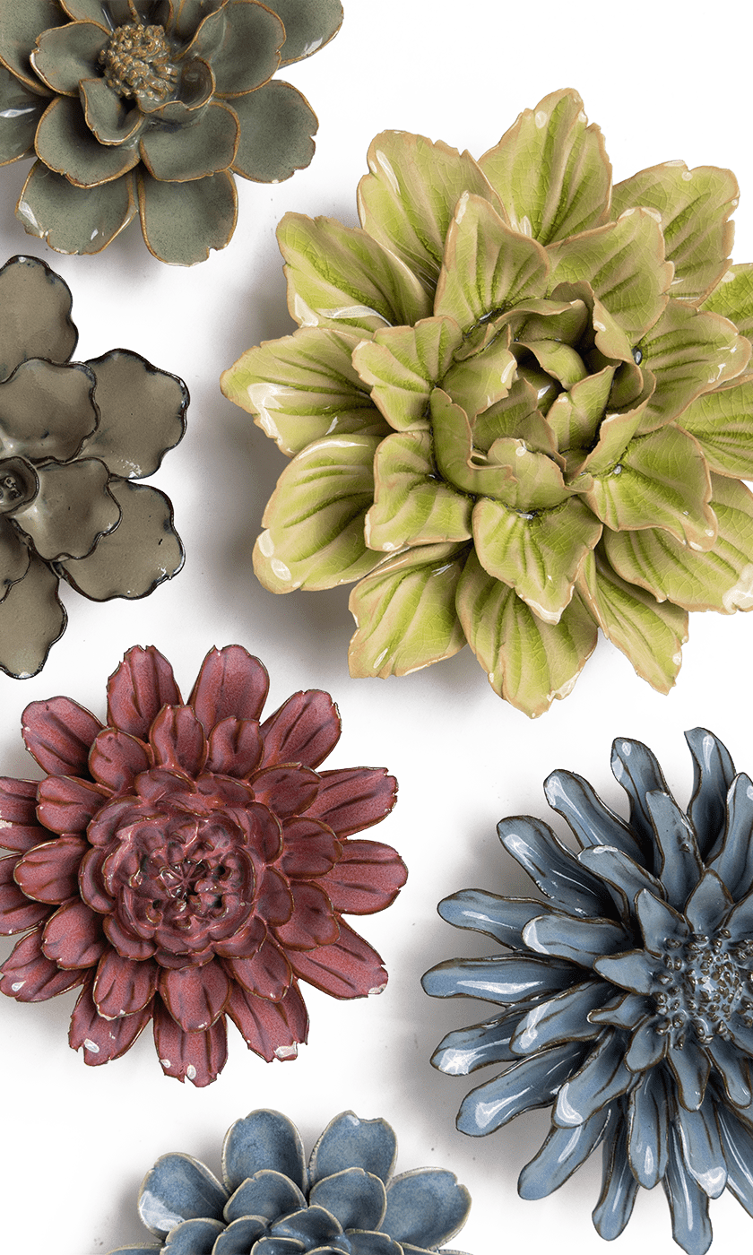 Ashikaga - 6 Piece Set - Chive Ceramics Studio - Ceramic Flower Sets - Chive Ceramics Studio