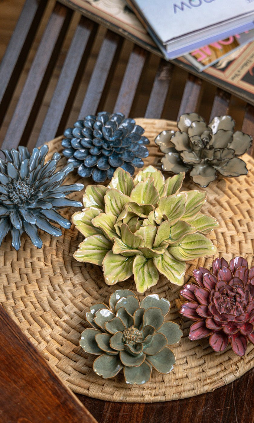 Ashikaga - 6 Piece Set - Chive Ceramics Studio - Ceramic Flower Sets - Chive Ceramics Studio