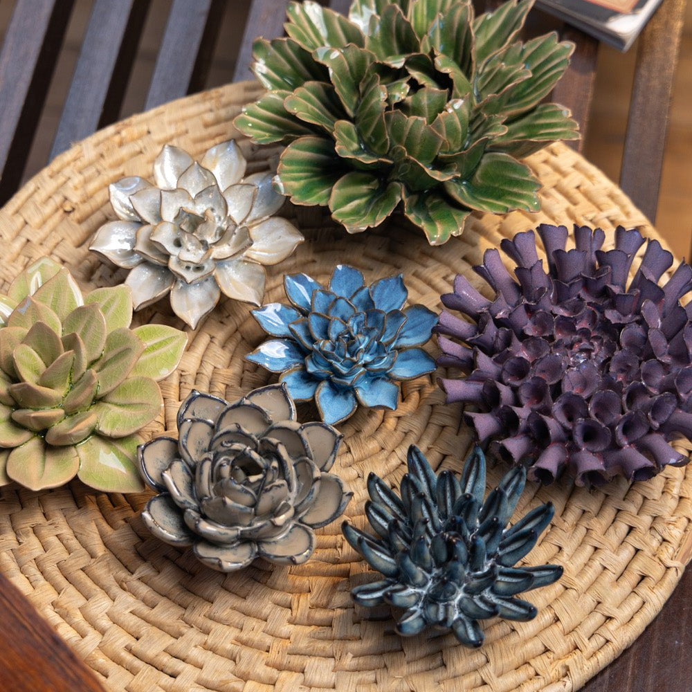Hitachi Park - 7 Piece Set - Chive Ceramics Studio - Ceramic Flower Sets - Chive Ceramics Studio