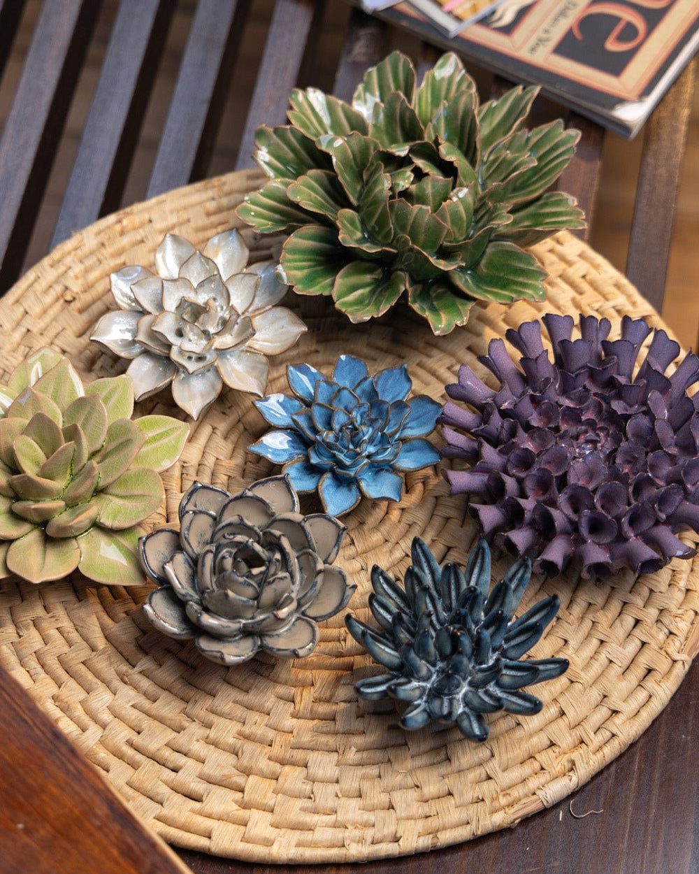 Hitachi Park - 7 Piece Set - Chive Ceramics Studio - Ceramic Flower Sets - Chive Ceramics Studio