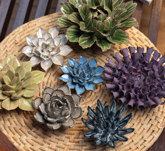 Hitachi Park - 7 Piece Set - Chive Ceramics Studio - Ceramic Flower Sets - Chive Ceramics Studio