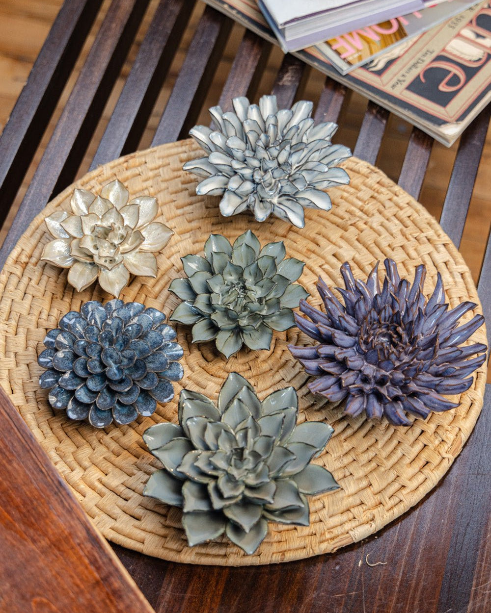 Kameido - 6 Piece Set - Chive Ceramics Studio - Ceramic Flower Sets - Chive Ceramics Studio