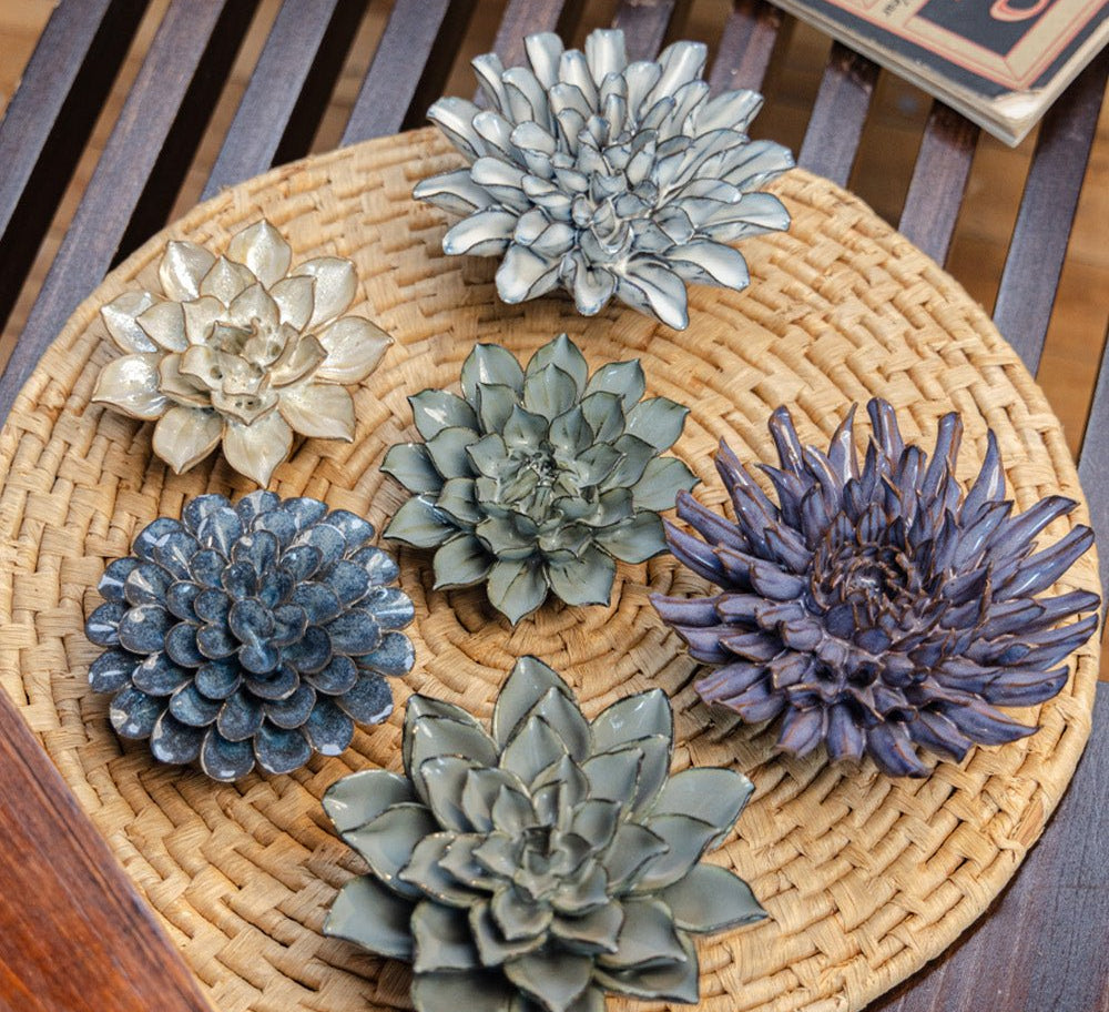 Kameido - 6 Piece Set - Chive Ceramics Studio - Ceramic Flower Sets - Chive Ceramics Studio