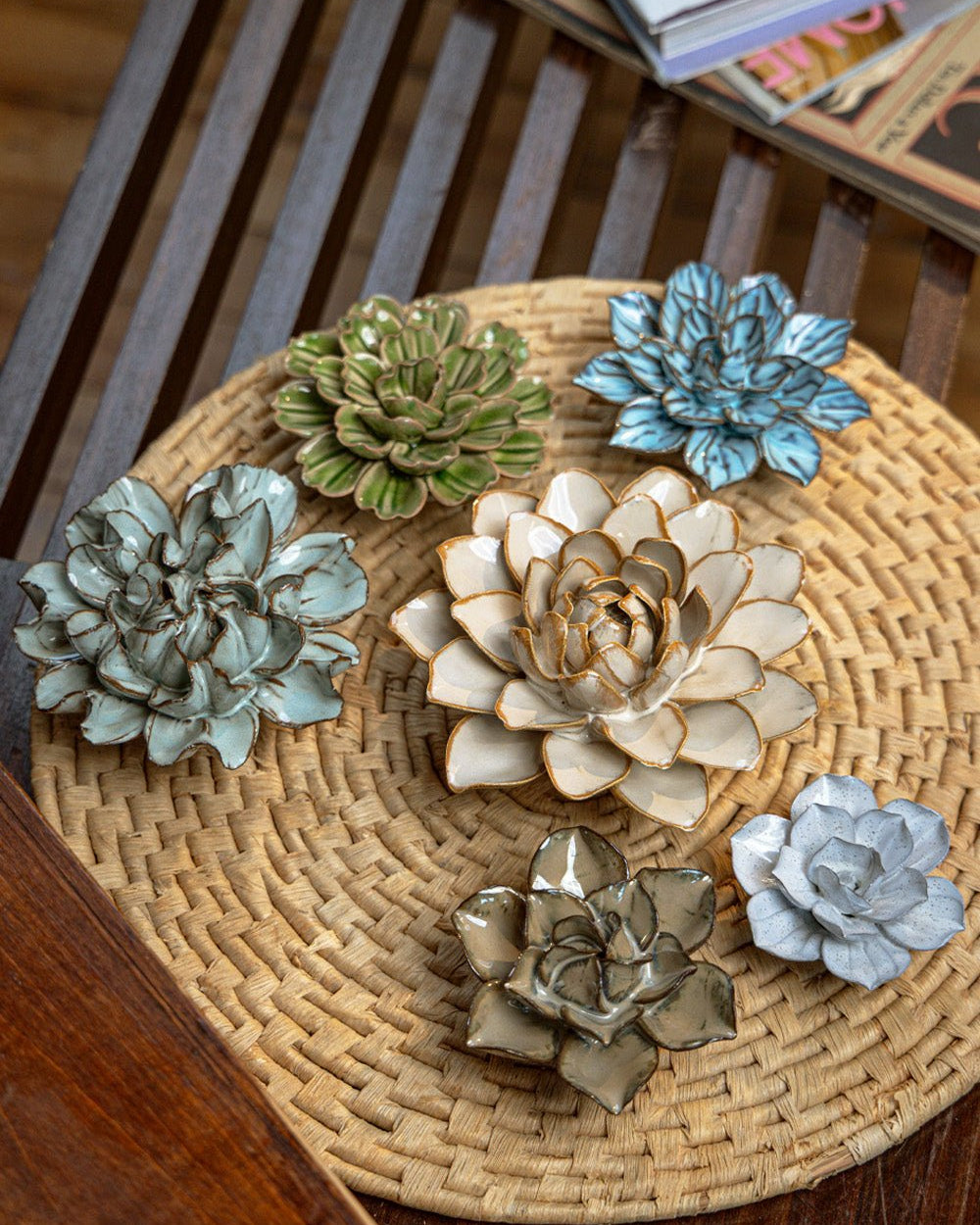 Meigetsuin - 6 Piece Set - Chive Ceramics Studio - Ceramic Flower Sets - Chive Ceramics Studio