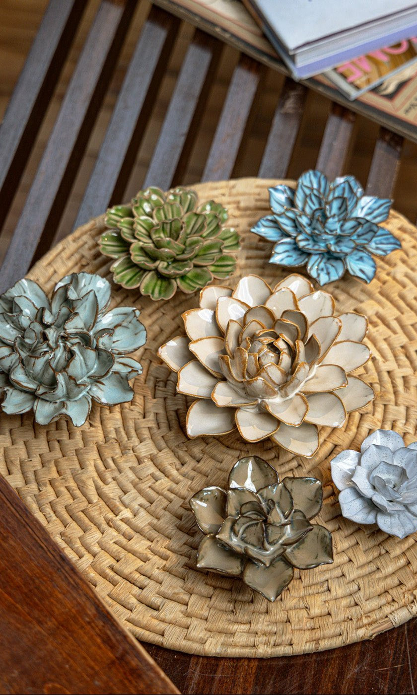 Meigetsuin - 6 Piece Set - Chive Ceramics Studio - Ceramic Flower Sets - Chive Ceramics Studio