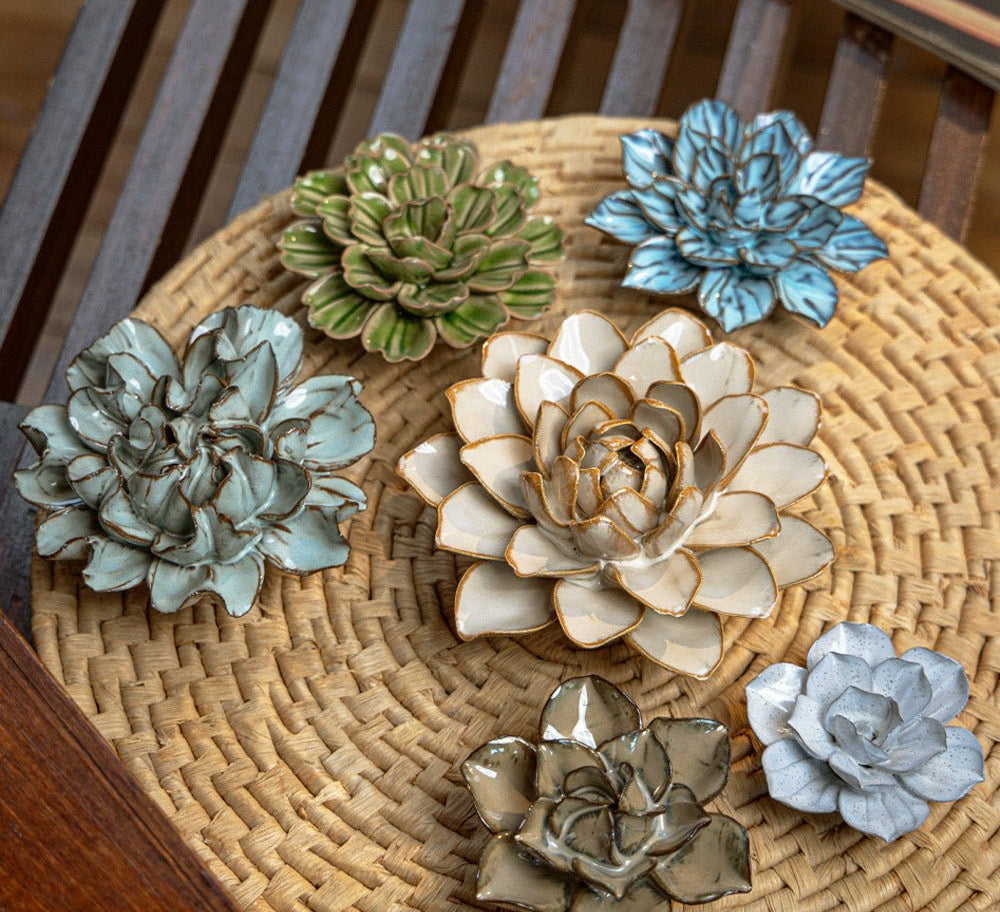 Meigetsuin - 6 Piece Set - Chive Ceramics Studio - Ceramic Flower Sets - Chive Ceramics Studio