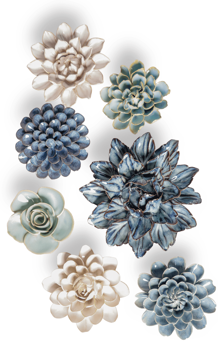 Montauk - 7 Piece Set - Chive Ceramics Studio - Ceramic Flower Sets - Chive Ceramics Studio
