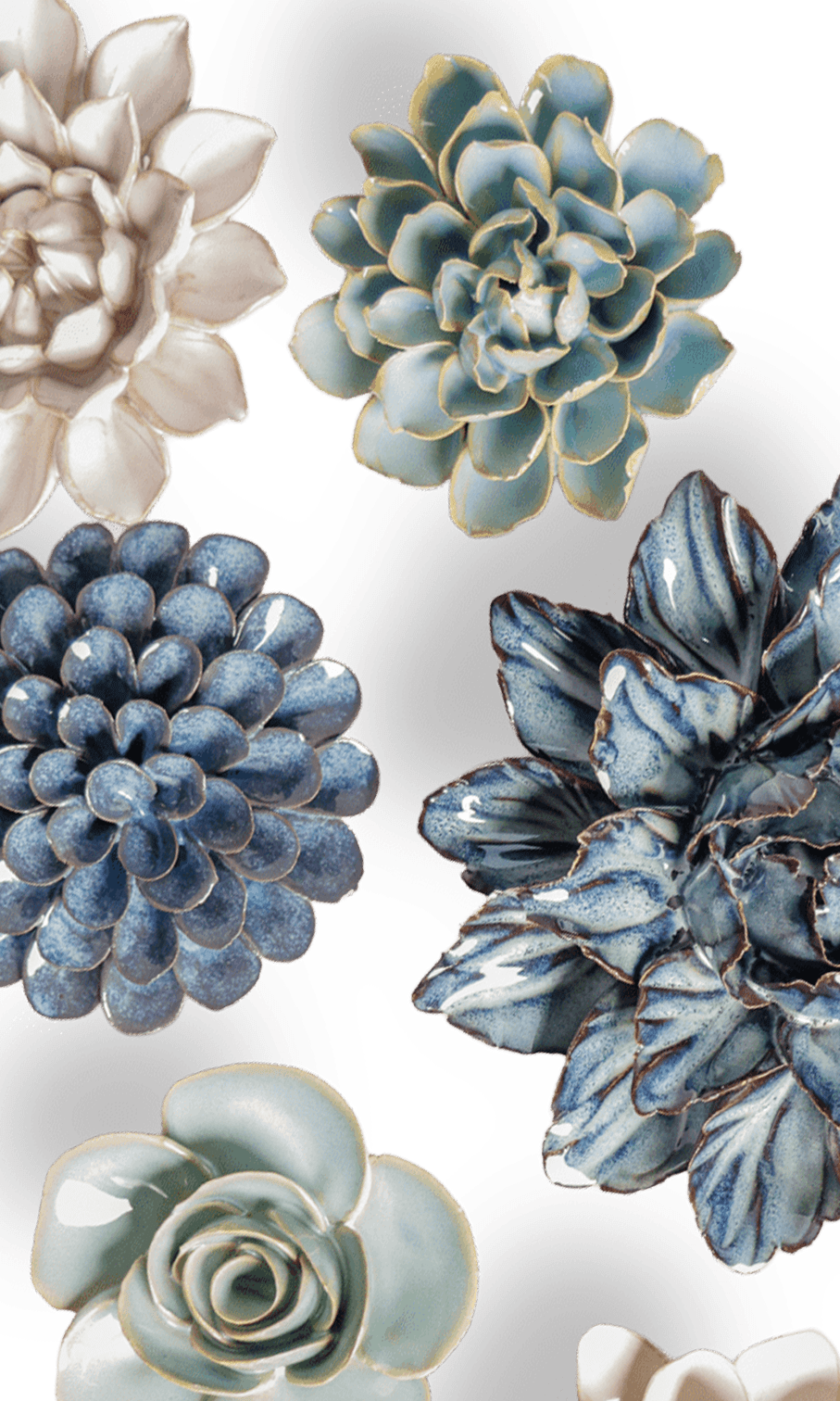 Montauk - 7 Piece Set - Chive Ceramics Studio - Ceramic Flower Sets - Chive Ceramics Studio