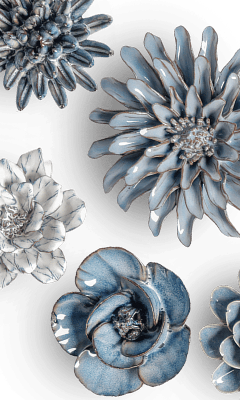Newport - 9 Piece Set - Chive Ceramics Studio - Ceramic Flower Sets - Chive Ceramics Studio