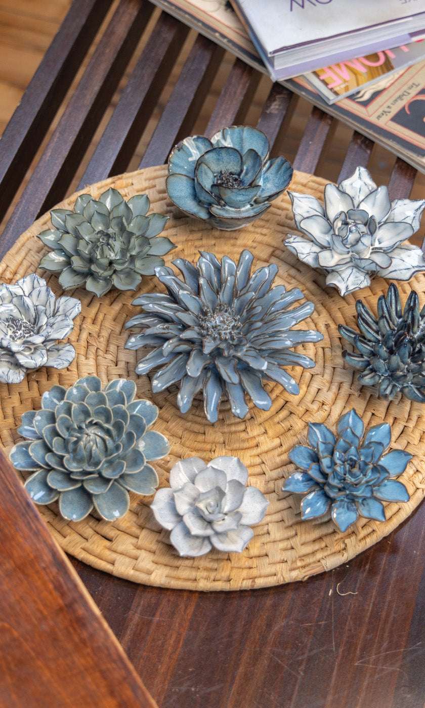 Newport - 9 Piece Set - Chive Ceramics Studio - Ceramic Flower Sets - Chive Ceramics Studio