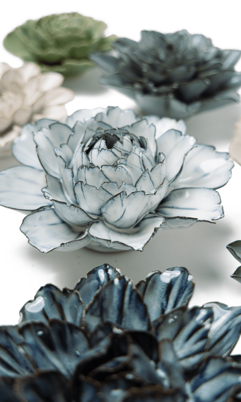Prescott Park - 9 Piece Set - Chive Ceramics Studio - Ceramic Flower Sets - Chive Ceramics Studio