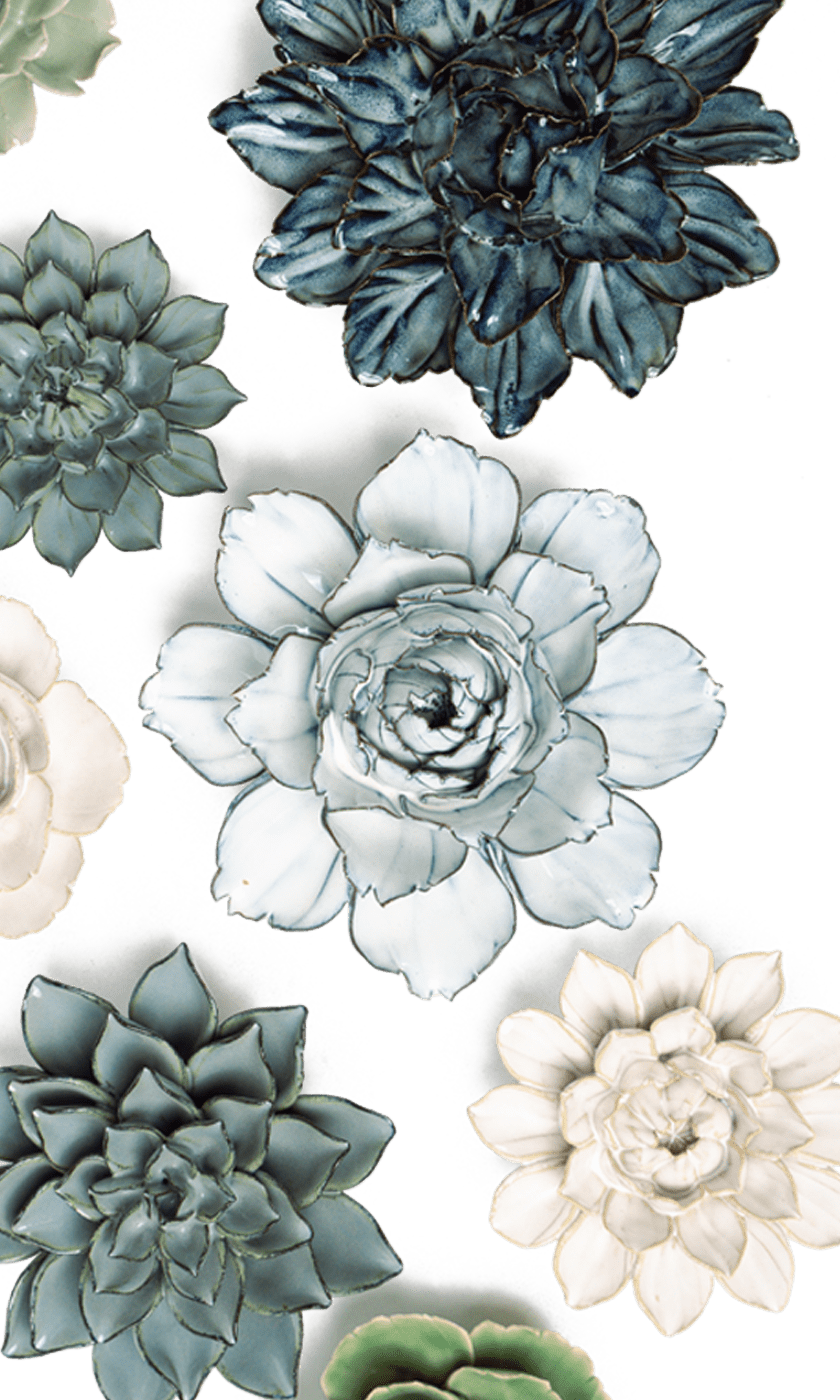Prescott Park - 9 Piece Set - Chive Ceramics Studio - Ceramic Flower Sets - Chive Ceramics Studio