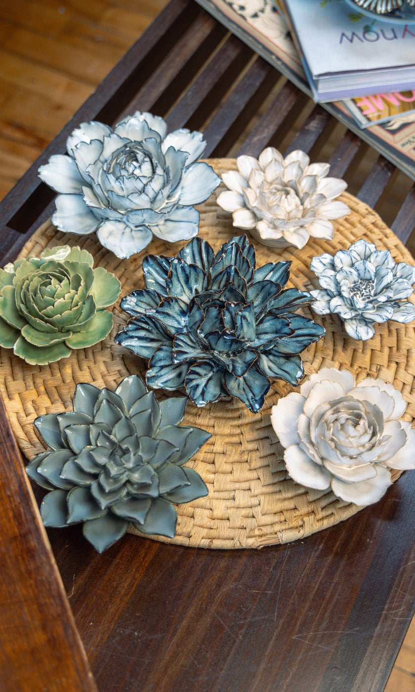 Prescott Park - 9 Piece Set - Chive Ceramics Studio - Ceramic Flower Sets - Chive Ceramics Studio