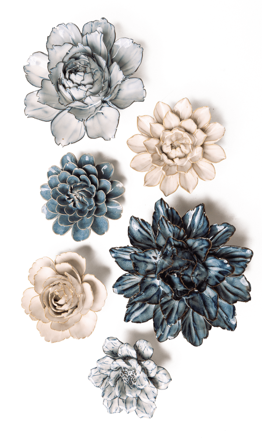 Thuya Garden - 6 Piece Set - Chive Ceramics Studio - Ceramic Flower Sets - Chive Ceramics Studio
