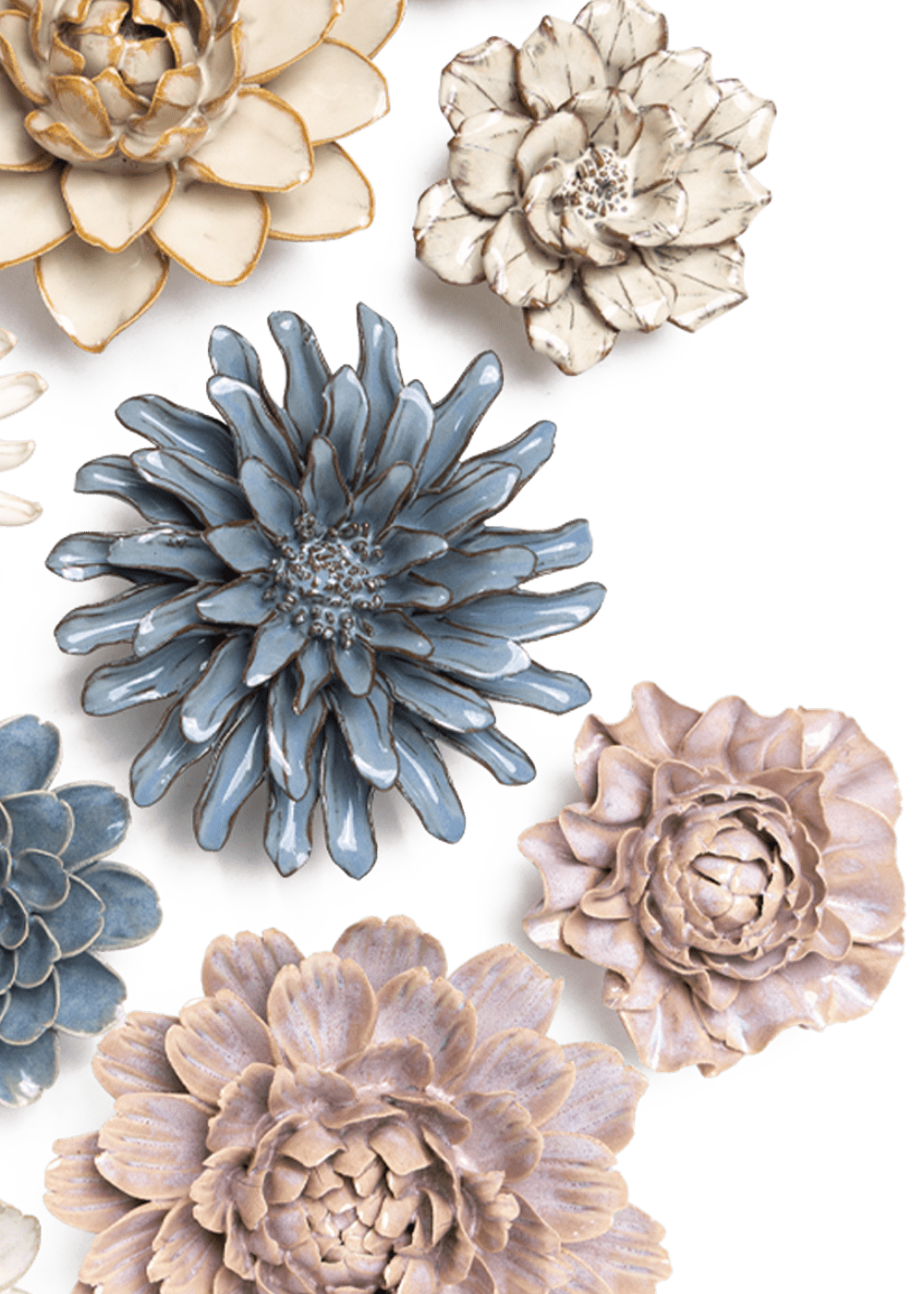 Fjord Bloom - 9 Piece Set - Chive Ceramics Studio - Ceramic Flower Sets - Chive Ceramics Studio