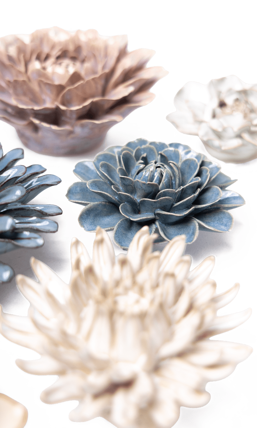 Fjord Bloom - 9 Piece Set - Chive Ceramics Studio - Ceramic Flower Sets - Chive Ceramics Studio
