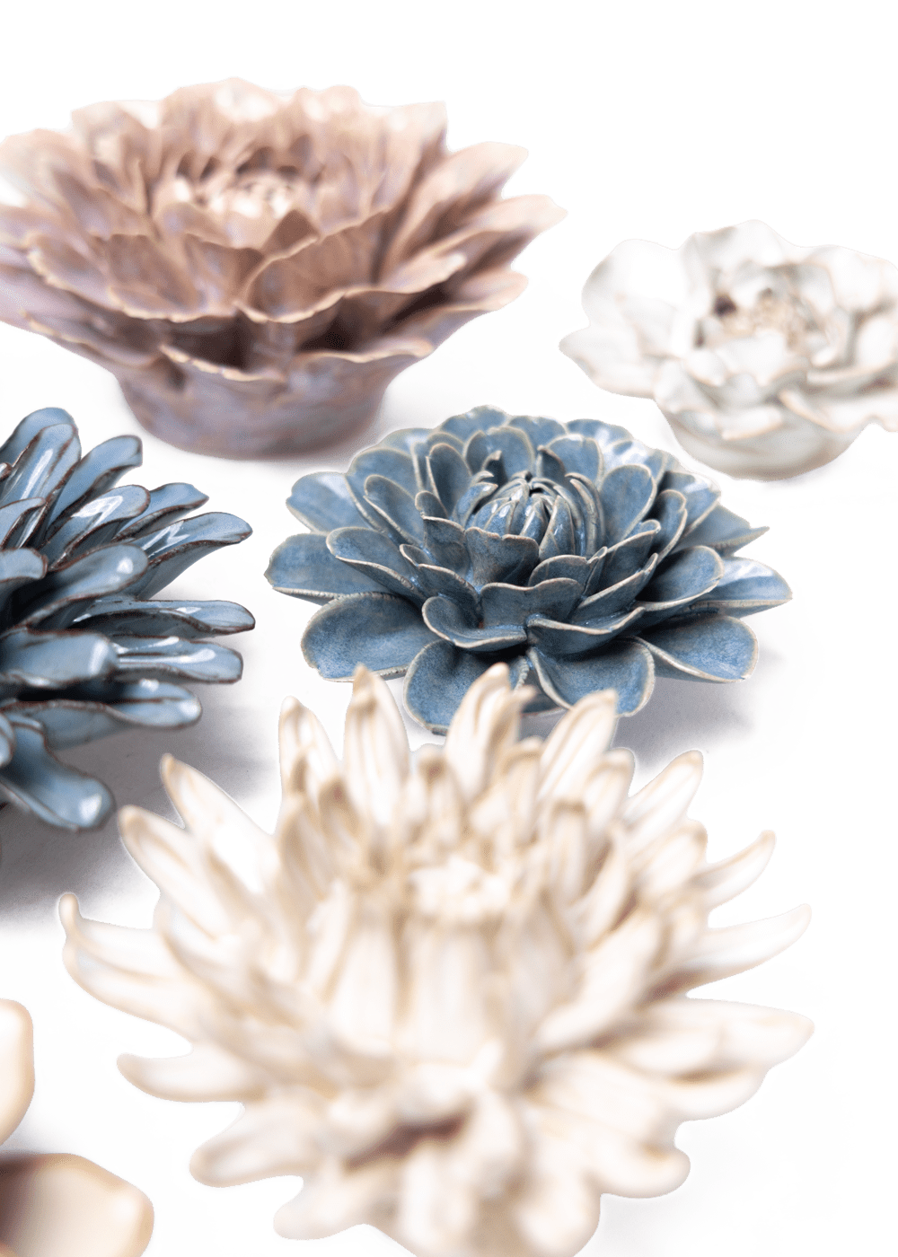 Fjord Bloom - 9 Piece Set - Chive Ceramics Studio - Ceramic Flower Sets - Chive Ceramics Studio