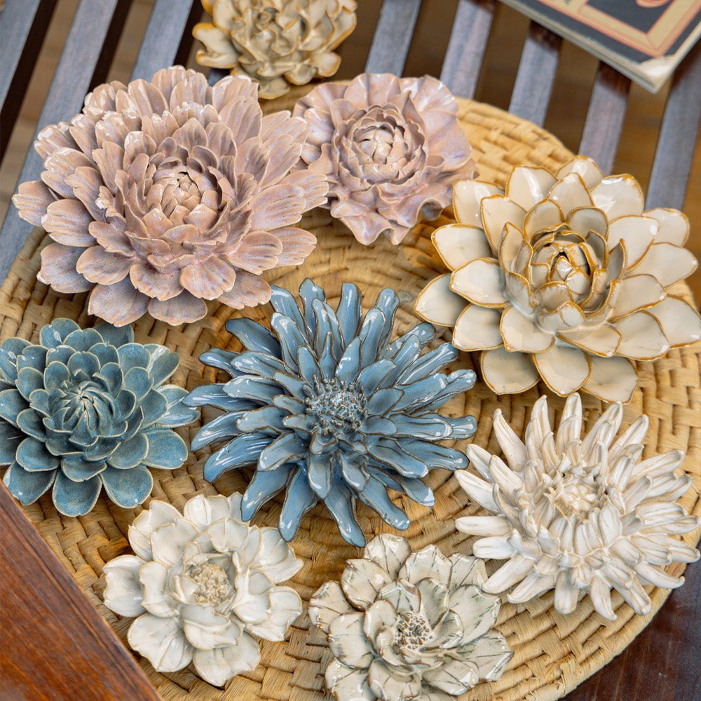 Fjord Bloom - 9 Piece Set - Chive Ceramics Studio - Ceramic Flower Sets - Chive Ceramics Studio