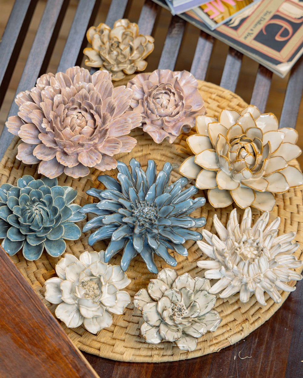 Fjord Bloom - 9 Piece Set - Chive Ceramics Studio - Ceramic Flower Sets - Chive Ceramics Studio