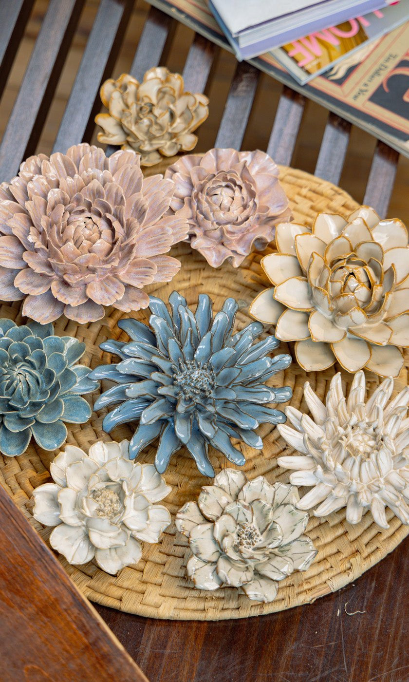 Fjord Bloom - 9 Piece Set - Chive Ceramics Studio - Ceramic Flower Sets - Chive Ceramics Studio