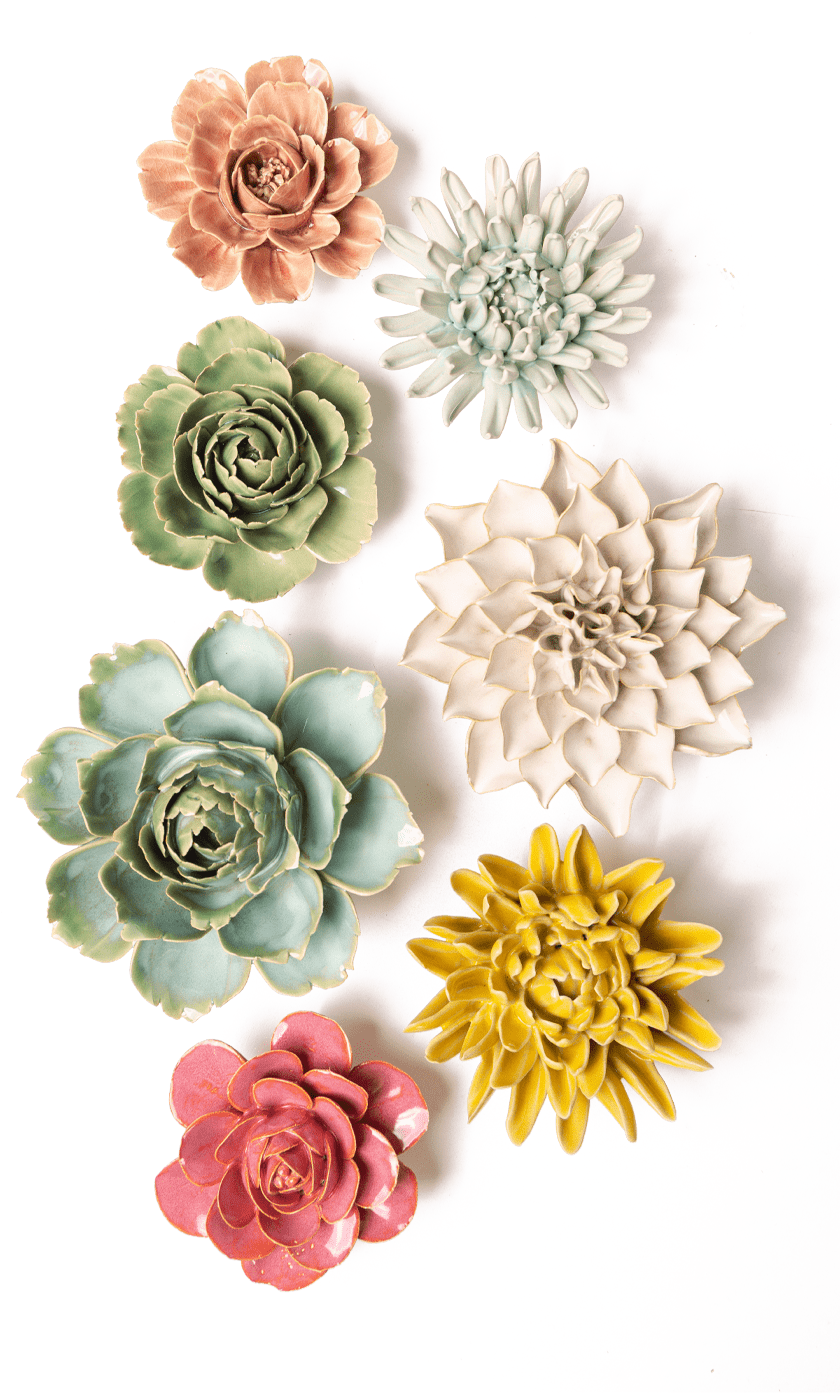 Gotland - 7 Piece Set - Chive Ceramics Studio - Ceramic Flower Sets - Chive Ceramics Studio