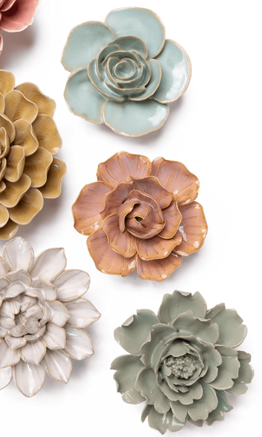 Norrviken Gardens - 6 Piece Set - Chive Ceramics Studio - Ceramic Flower Sets - Chive Ceramics Studio