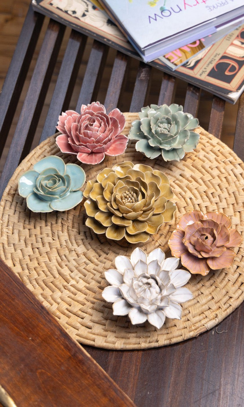 Norrviken Gardens - 6 Piece Set - Chive Ceramics Studio - Ceramic Flower Sets - Chive Ceramics Studio