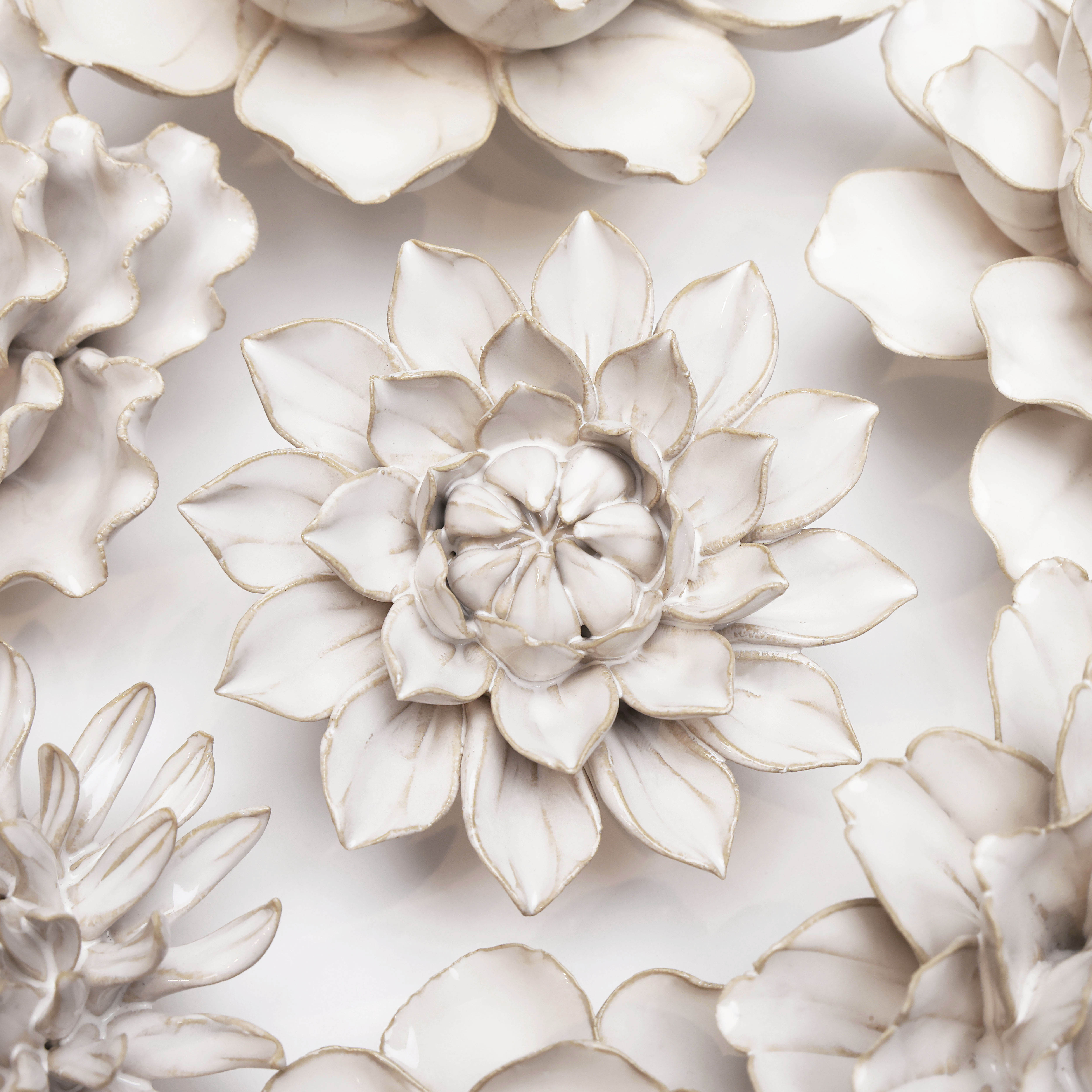 Ivory Monch Aster - Chive Ceramics Studio - Ceramic Flowers - Chive Ceramics Studio