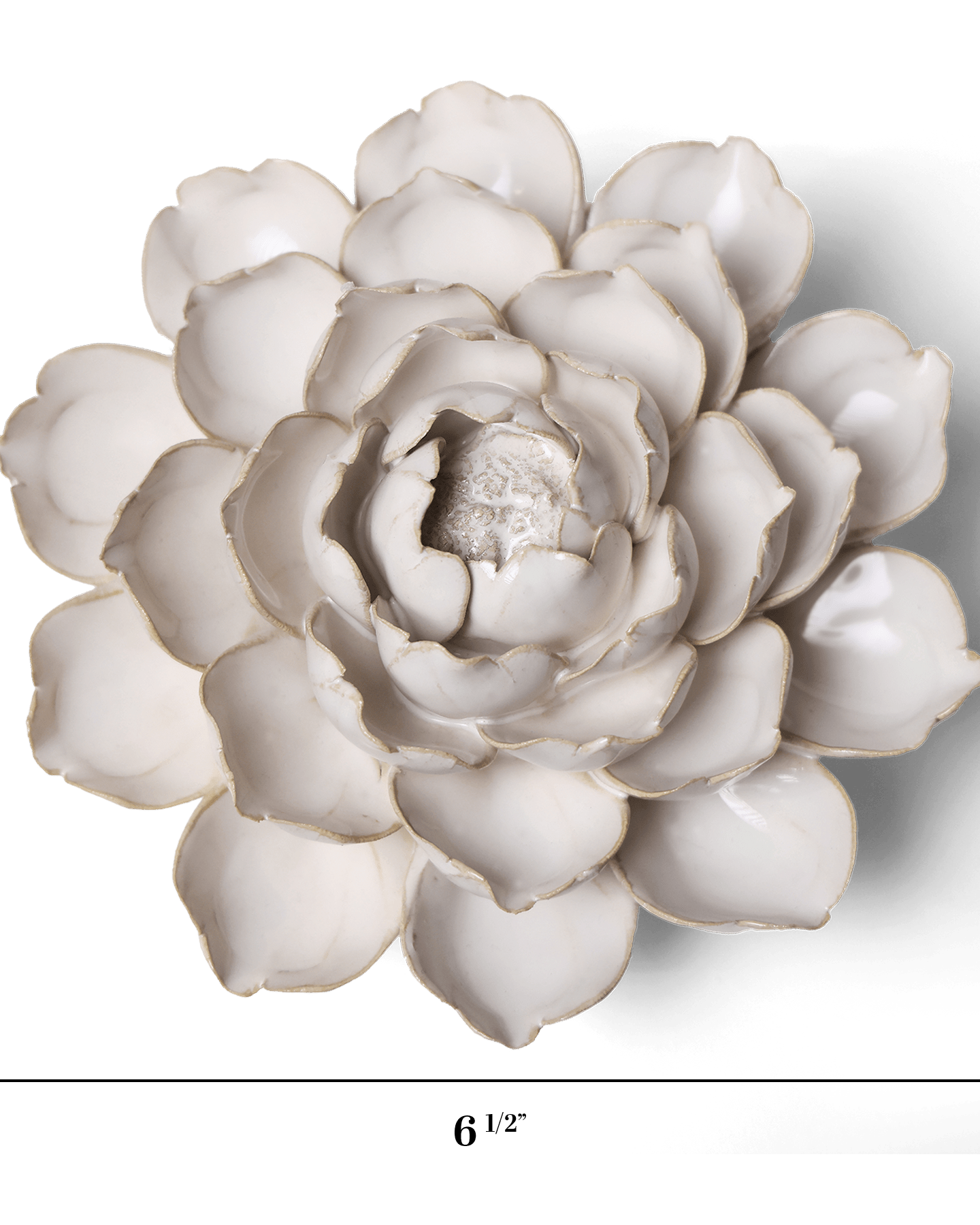 Coastal Ceramic Flower Ivory Cabbage Flower Wall Art - Chive Ceramics Studio - Ceramic Flowers - Chive US