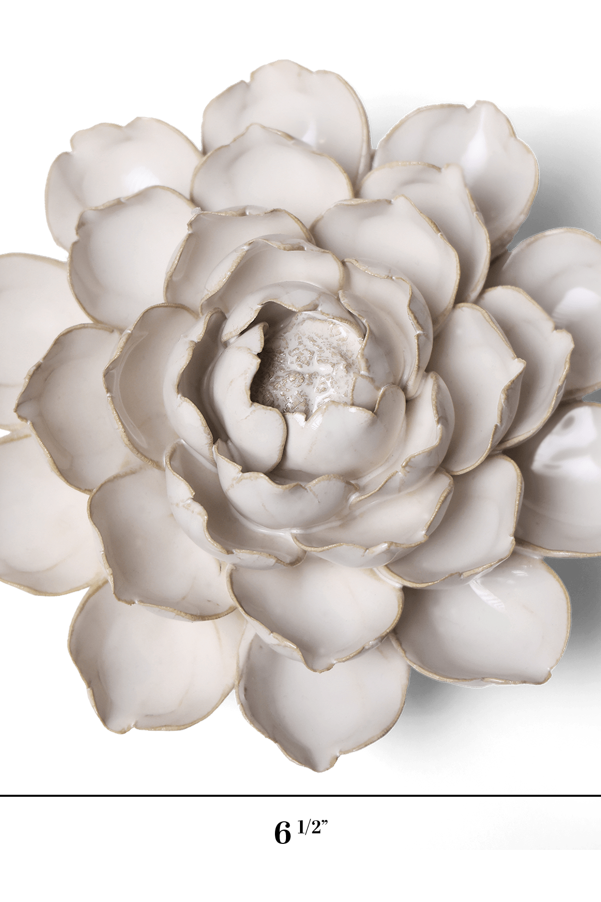 Coastal Ceramic Flower Ivory Cabbage Flower Wall Art - Chive Ceramics Studio - Ceramic Flowers - Chive US